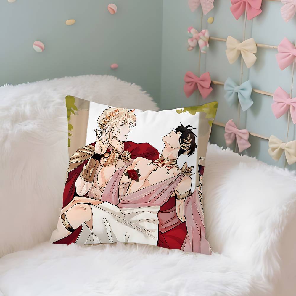 Manhwa R-roses And C-champagne Throw Pillow Covers Pattern Cushion Cover Suitable For Sofa Bedroom Car Pillow Cover