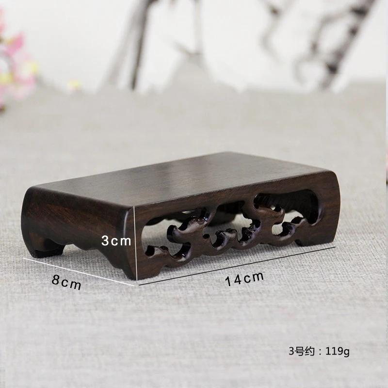 Vintage Wooden Tea Tray Rectangle Teapot Vase Display Stand Bonsai Statues Stone Pedestal Display Pedestal Flowerpot Home Decor