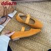 Fashion Fashion Round Toe Women Flats Mary Janes Slip On Shoes Casual Luxury Female Shallow Footwear Soft Ladies Flats With Shoes New