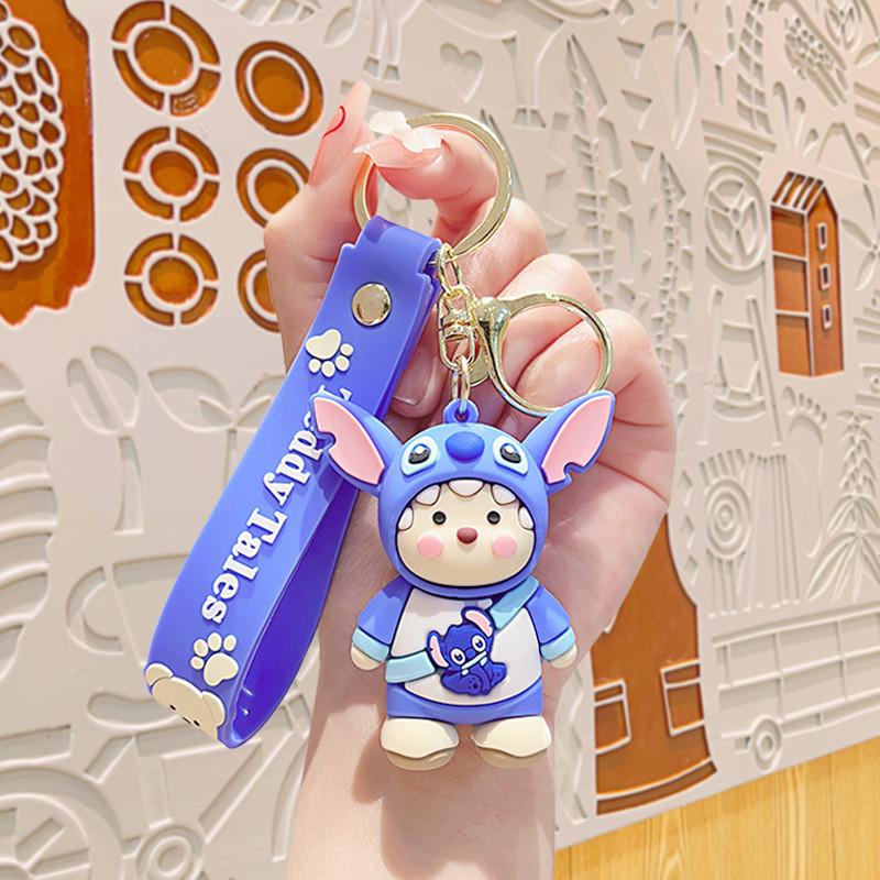 Pikachu Doraemon Linabell Totoro Lotso Stitch Keychain Bag Decoration Kids Gift