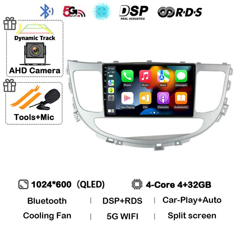 Android 14 Auto Carplay 4G+WIFI For Hyundai Rohens Genesis 2008-2013 Car Radio Multimedia Video Player GPS Navigation Stereo DSP