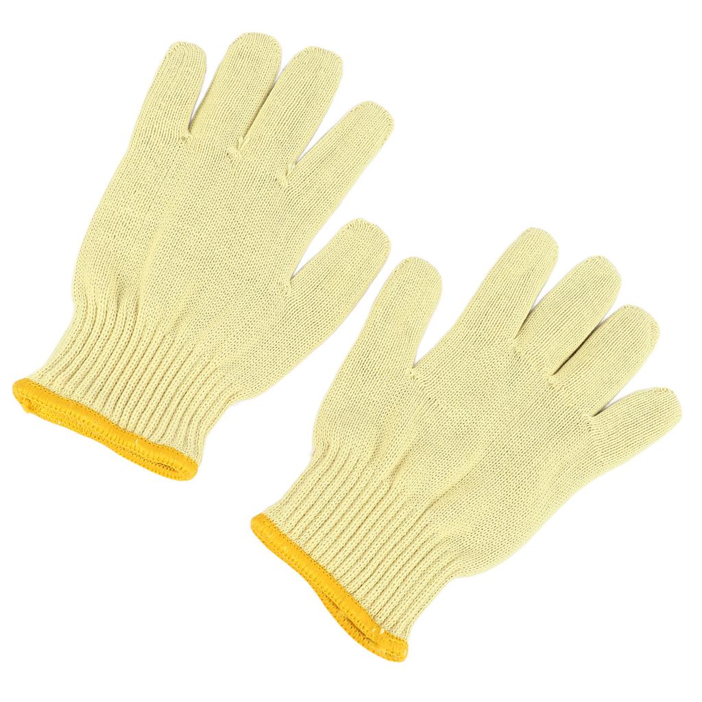 1 Pair Oven Mitts Double Layer Aramid Fiber 300 Celsius  High Temperature Resistant Knit Flexible Baking Gloves 24cm