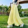 Women's Summer High-Waisted Slimming Loose Cropped Casual Wide-Leg Skort Lazy Puffed Lantern Pants