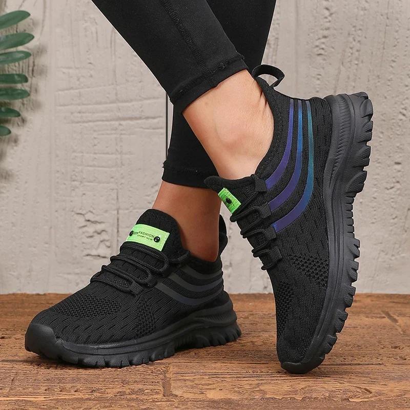 Sneakers Women Lightweight Breathable Comfortable Fashionable Versatile Knit Designer Sneakers for Women Training Tennis Shoes
