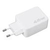 PD45W Fast Power Charger with Retractable Cable Overcurrent Overvoltage Prevention Dual Type C Port Charger for Phones