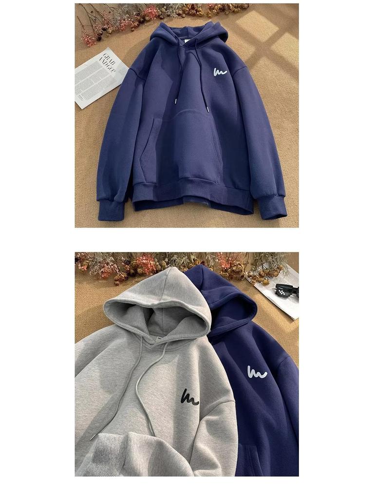 Men's Heavyweight Loose Fit Hoodie - Autumn/Winter 2024 American Style Sweatshirt Jacket, 250g