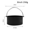 Sleek Black Carbon Steel Pan for 678Inch Round Cake for Air Fryer