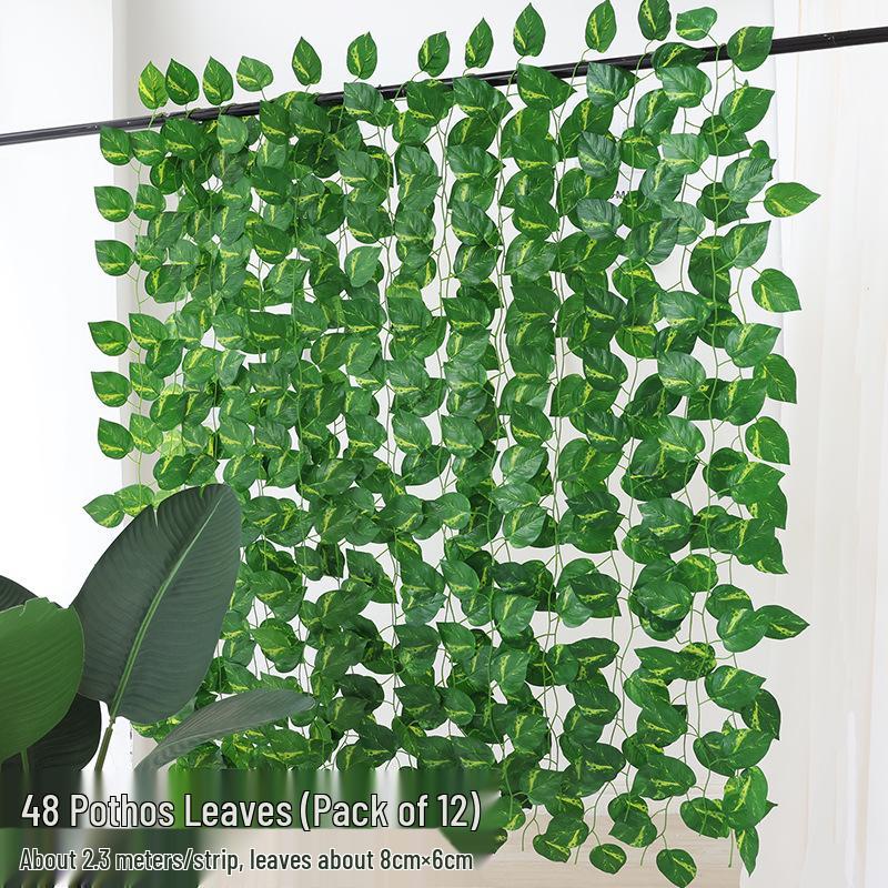 Artificial Green Leaf Grape Vine with Grape Leaves for Ceiling Decoration