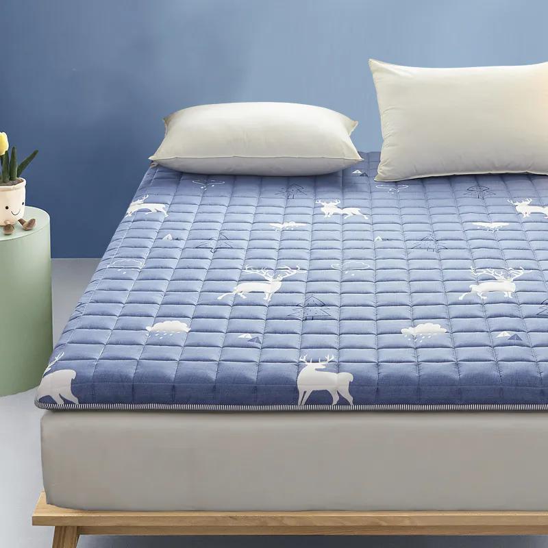 WTEMPO Double-sided Four Seasons Available Foldable High Quality Soft Mattress Thick Bedroom Bed Sheet Tatami Pad School Dormitory Bed Mattress Pad
