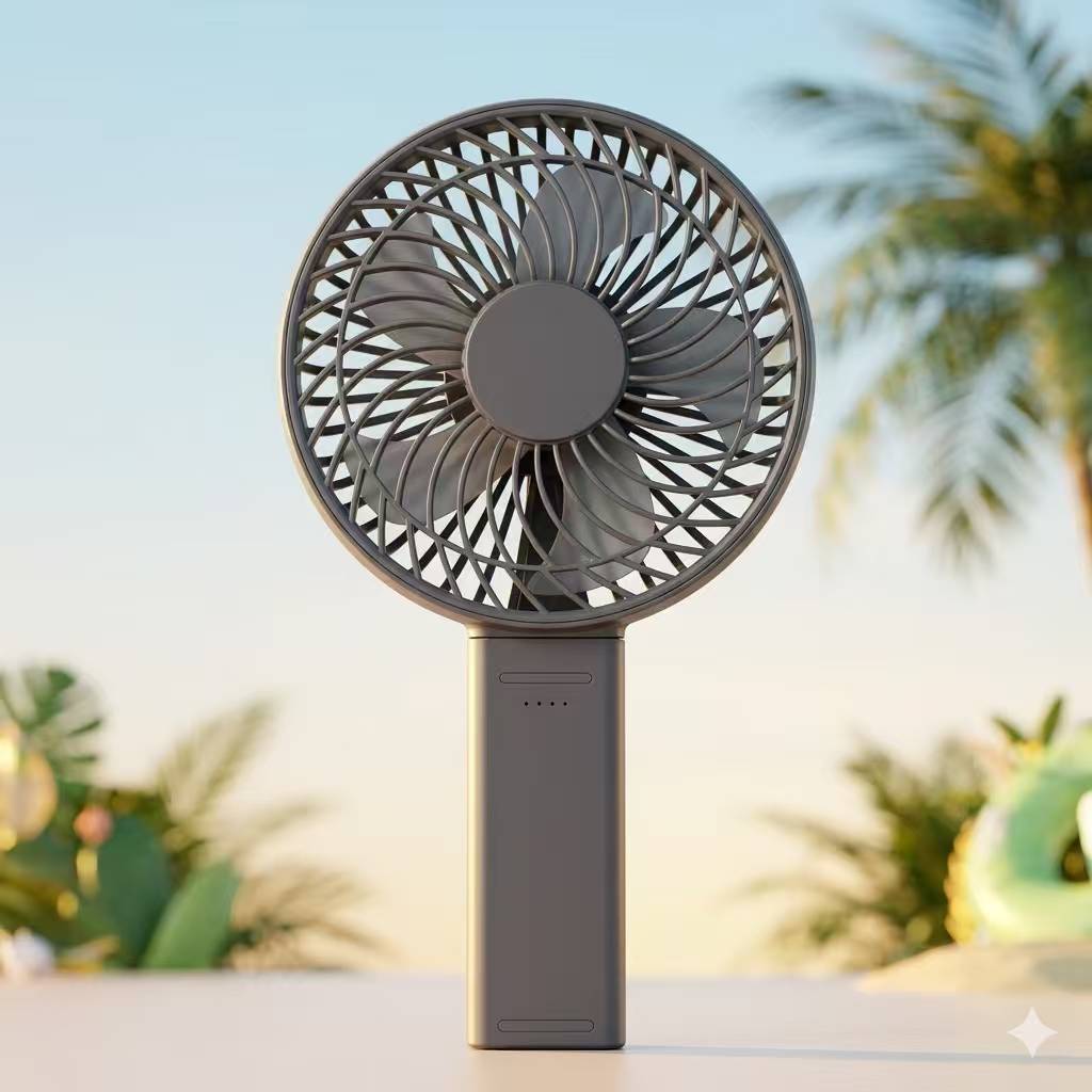 Desk Fan Small Quiet - 180° Foldable Portable Fan with Battery Operated, 6 Inch Rechargeable Handheld Fan