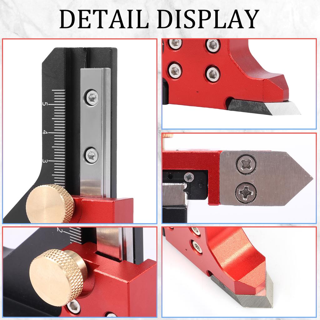 Height Gauge Depth Aluminum Alloy Metric DIY Woodworking Tablesaw Height Measurement Tool for Saw Table and Router Tables