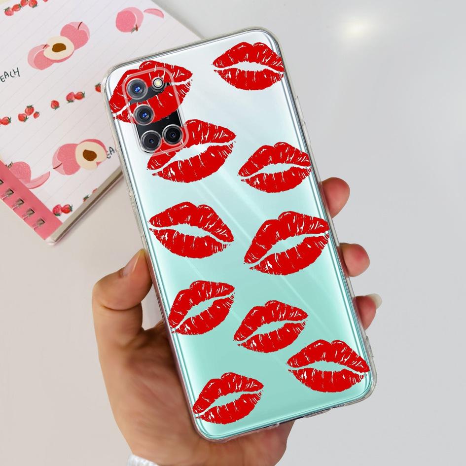 For OPPO A92 Case CPH2059 Fashion Marble Butterfly Clear Funda Soft Silicone Phone Cover For OPPO A72 A52 CPH2061 CPH2067 Bumper