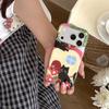 Black Cat Cartoon Chain Phone Case for iPhone 17, 16 Pro Max, 15, 14