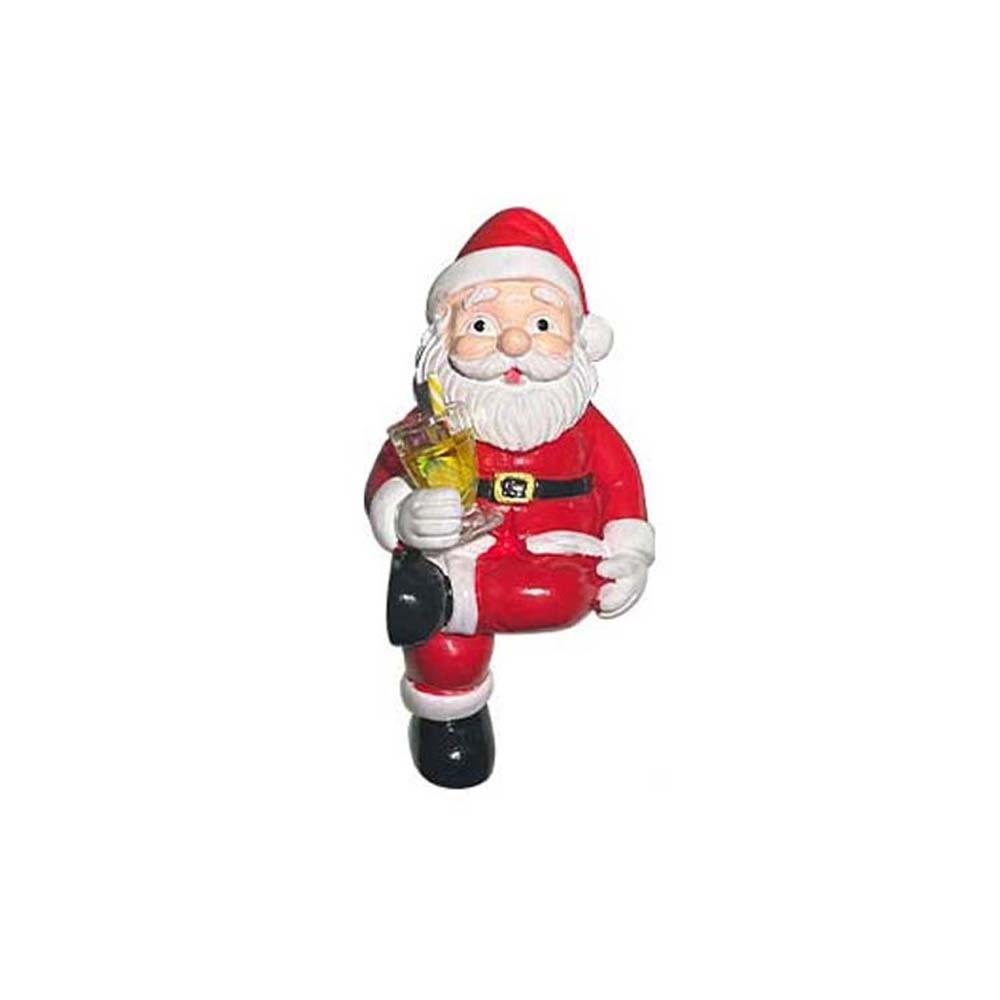 Resin Craft Vase Wall Decoration Drinking Pose Christmas Drinking Statue Office Desk