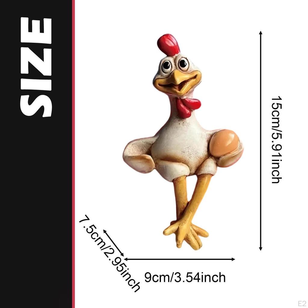 Chicken Statue Resin Ornament Home Decoration Art Table Sculpture Animal for Desk