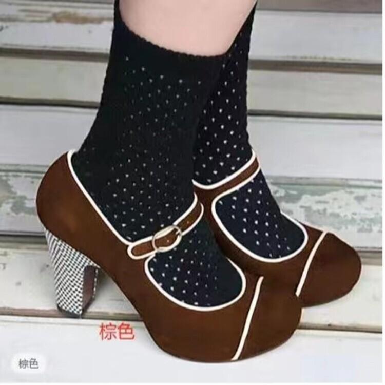 

Туфли Мэри Джейн, туфли-лодочки, милый бант, толстый каблук, высокий каблук, ремешок с пряжкой на одно слово, высокие каблуки, весна и осень, туфли-лодочки принцессы 39 чёрный