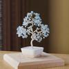 Natural Aquamarine Crystal Tree With Ceramic Base Feng Shui Wealth Ornament Home Decor