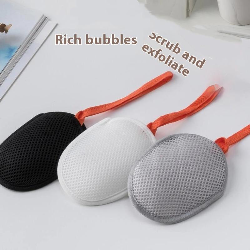 1 Pieza Red Espumosa Limpiadora para Baño Cuadrada/Ovalada de Doble Cara Bolsa para Jabón Esponjas Exfoliantes para el Cuerpo Bolsillo de Malla para Jabón para Baño