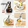 Egg Yolk White Separator 5-in-1 Stainless Steel Grater Spoon, Multi-Function Kitchen Tool with Essential Home Cooking Gadget Strainer Masher,