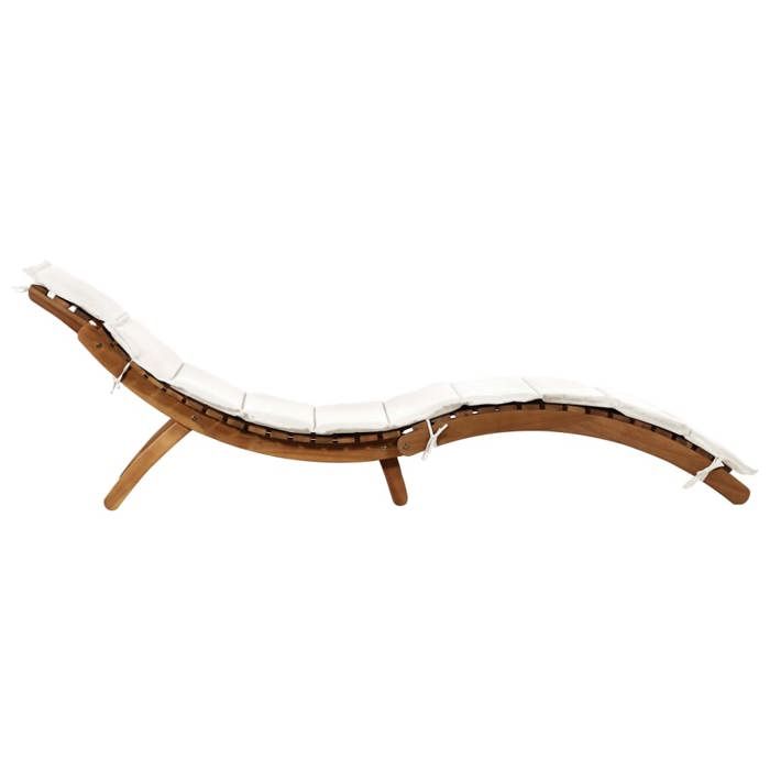 VidaXL Lot de 2 Chaises Longues avec Coussins, Bain de Soleil, Transat de Terrasse, Siège de Jardin Patio Extérieur, Crème 3155473