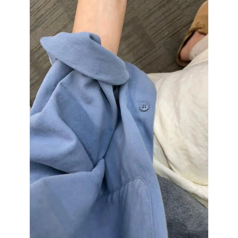 Purple Long-sleeved Shirt Jacket Women's Spring New Shirt Korean Style High-end Loose Casual Top