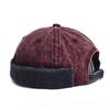 Gewaschene Docker Cap Farbverlauf Kappen ohne Schirm Verstellbare Baumwollkappe Für Männer Frauen Vintage Outdoor Hip Hop