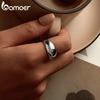 BAMOER 925 Silver Chunky Rings for Women Adjustable Bold Thick Statement Rings for Women Minimalist Rings
