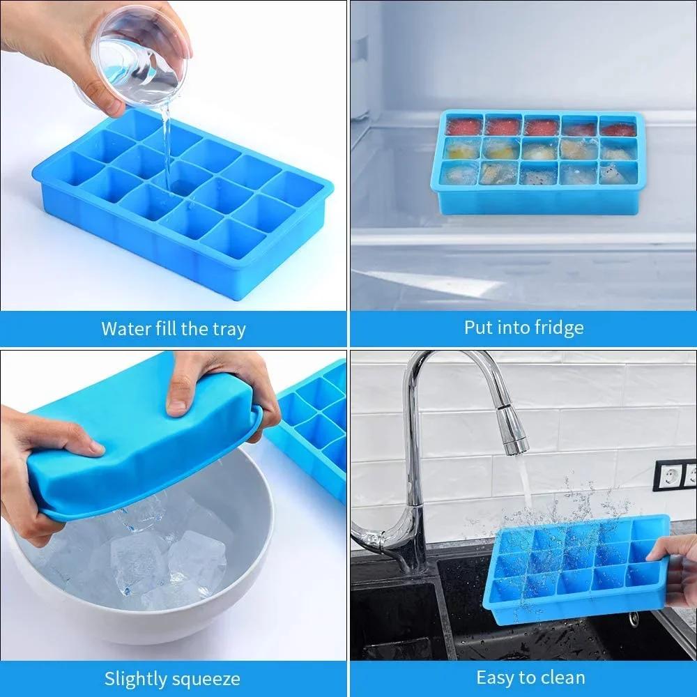 Compartment Home Silicone Ice Mould Stanleys Cup Cube Mold Ice Cream Machine Bar Wine Maker Non-toxic Durable Kitchen Tools