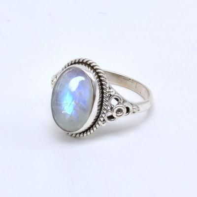 Mondstein 925 Sterling Silber Damen Juni Geburtsstein handgemachter Ring, Geschenk für sie, Hochzeitsgeschenk, Statement Ring