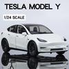 1:24 Tesla Model Y Model 3 Model S Metalllegierung Diecast Spielzeugauto Modell Sound und Licht Kinderspielzeug Sammlerstücke Geburtstagsgeschenke