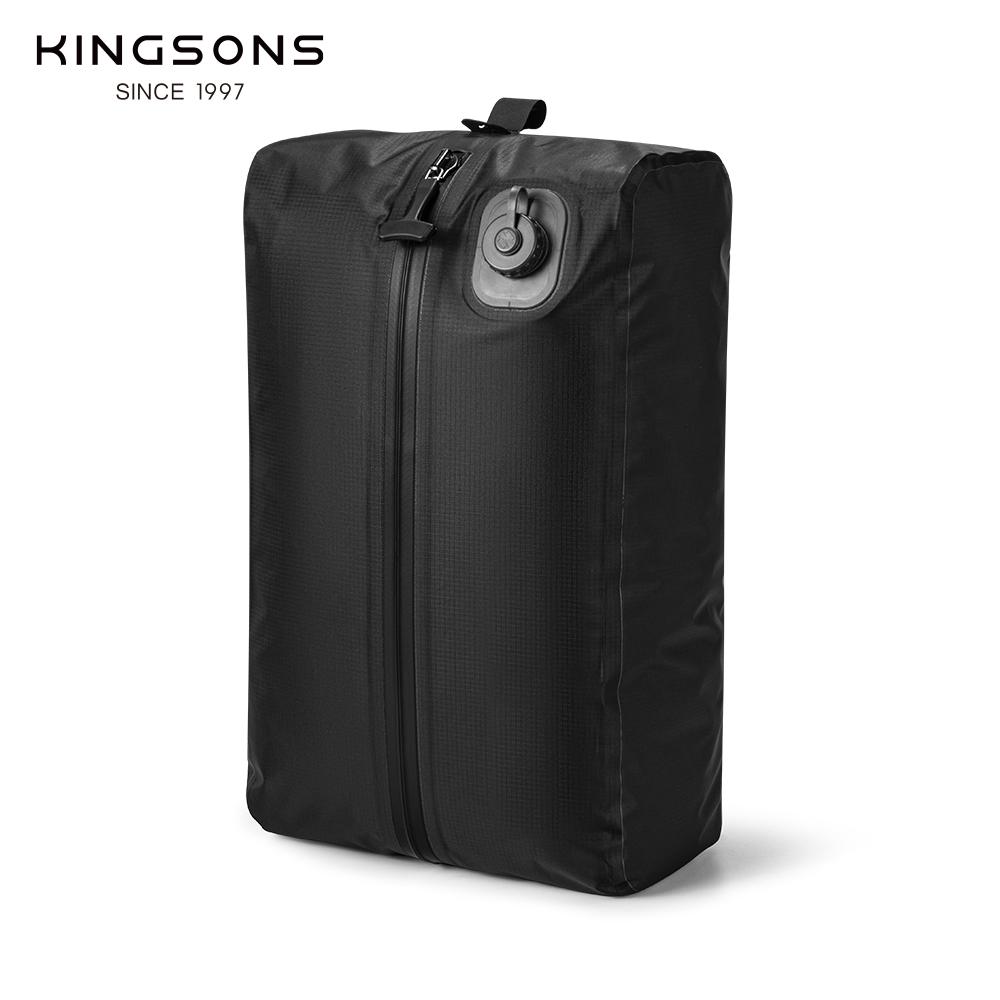 Reisetasche Gepäckorganizer Vakuum-Kompressionsbeutel Kingsons 17L mit Luftpumpe Wiederverwendbar Outdoor Ein-Tasten-Elektrisch Schwarz/Dunkelgrau KP25933
