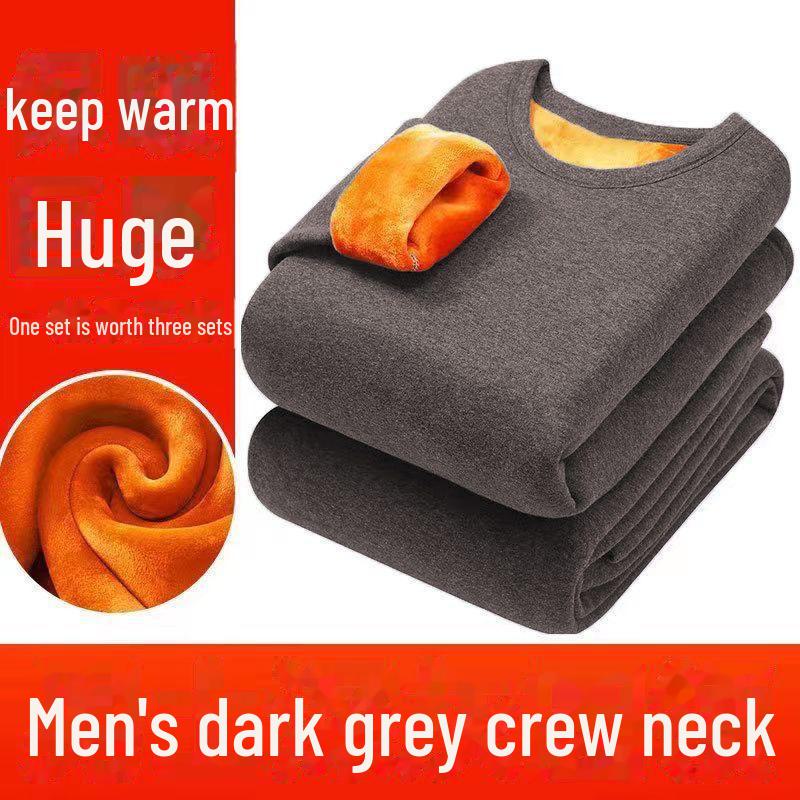 Golden Velvet Thermal Underwear for Men & Women: Thickened, Single Layer, Cold-Proof Autumn Suit for Adults & Couples