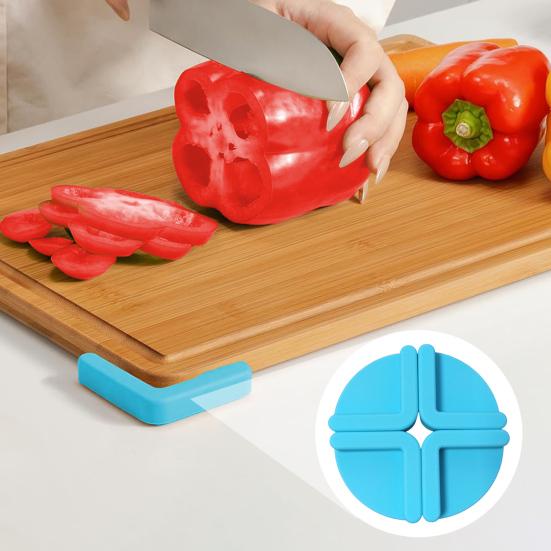 4 stk Silikon Skjærebrett Føtter Forebygger Kutt Skader Sklisikre Skjærebrett Føtter Sklisikre Kjøkkenoverflate Beskyttere Hjemmegave