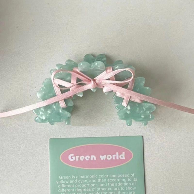 Versatile Acrylic Hair Claw Ballet Style Ribbon Tie Bowknot Acetate Claw Clips Stylish Headwear Hair Accessory for Women