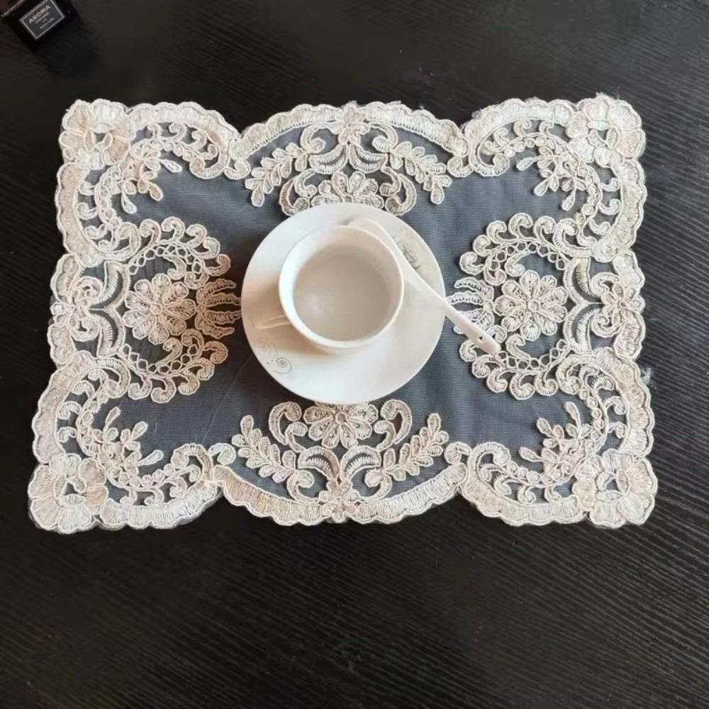 Rectangular Cover Cloth Embroidered Coaster European Placemat Home Decoration