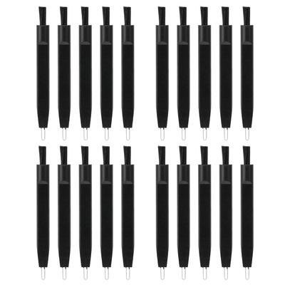 20Pcs Hearing Aid Cleaning Brush with Magnet Wax Loop Headphones Multifunction Cleaner Black