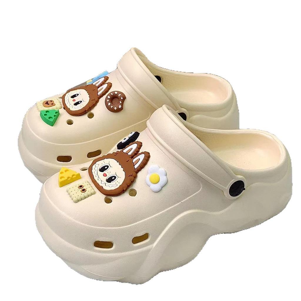 Clouds and hole shoes women's outer wear girl student long-eared rabbit hole shoes