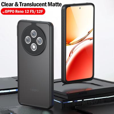 HD Průhledný kryt pro OPPO Reno 12 FS 12F Pouzdro Ultra tenký Čirý a Matný Průsvitný Telefon Funda pro OPPO Reno 12F Capa