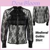 Blusa Elegante Manyishang Pirata Vampiro Renascença Vitoriana Medieval Gótica
