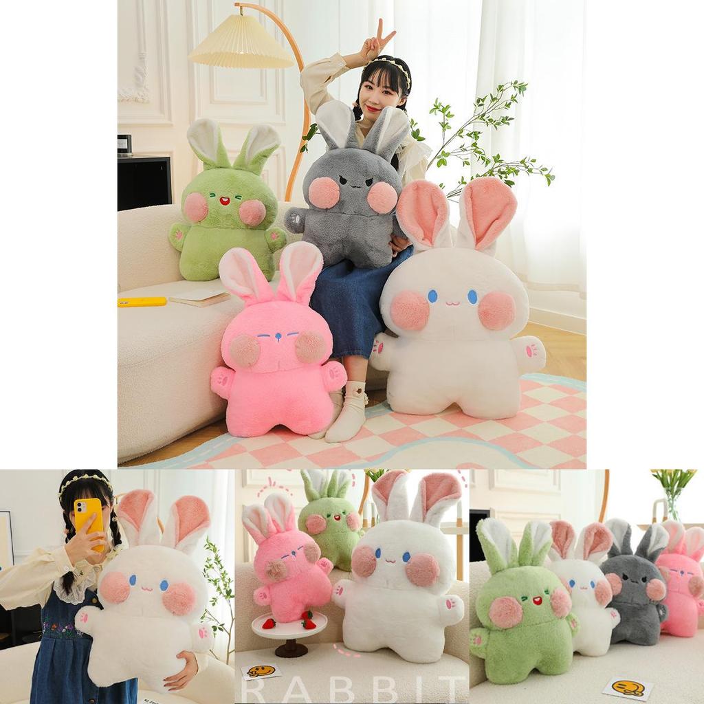 Adorable Plush Rabbit Pillow Doll Cute Bunny Stuffed Toy For Childrens Gifts