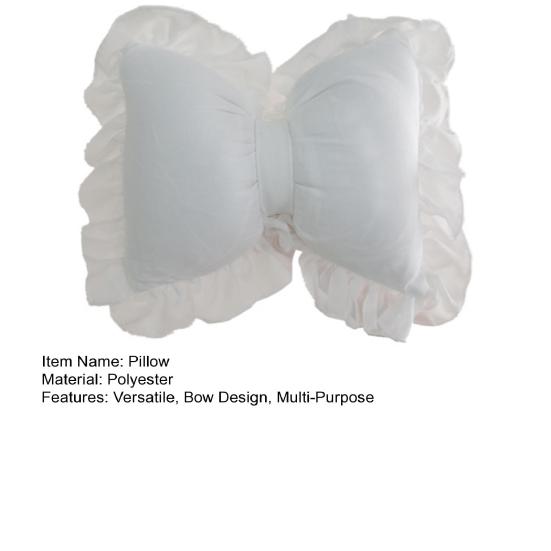 Yousheng Bow-shaped Pillow Ruffle Lace Plush Throw Pillow High Elasticity Decorative Pillow for Bed Couch Car Seat Companion Pillows