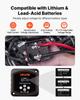 Dual Battery Isolator, 12V 300 Amp, Manual and Automatic VSR Voltage Sensitive Relay with LCD Screen, Smart Battery Isolator for Lithium & Lead-Acid