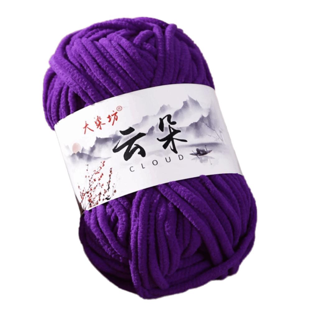 New 50g Cloud Chenille Yarn Fine Ice Strip Soft Texture Thin Velvet Yarn DIY Velvet Line Yarn Blanket Making