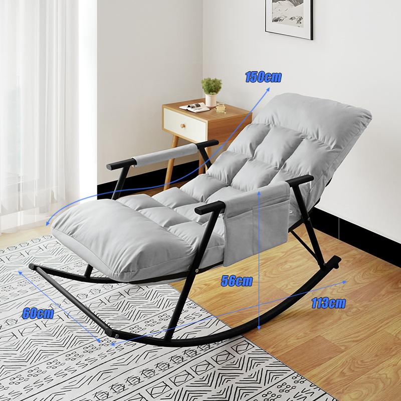 Living Room Chairs Lazy Sofa Rocking Lounge Chair Modern Balcony Bedroom Relaxing Rocking Reading Leisure Lounge Armchair Chair