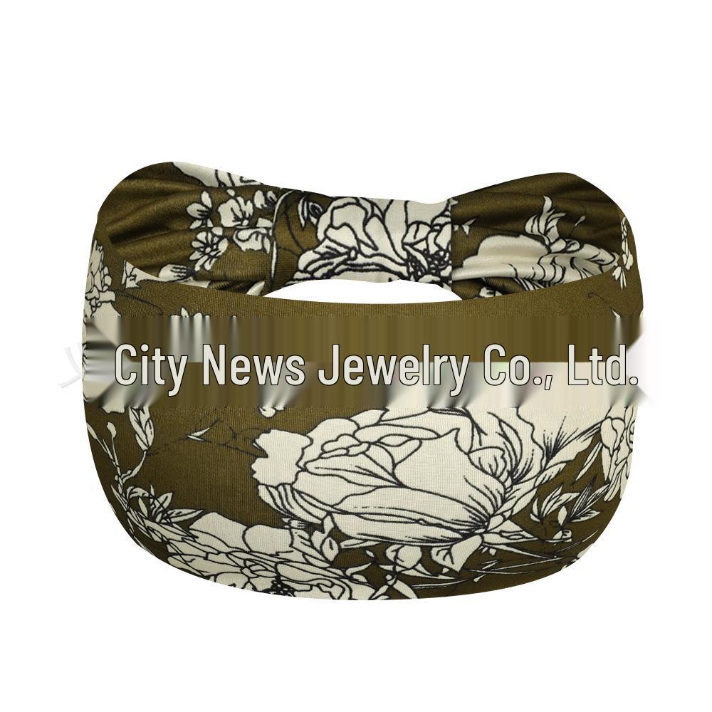 Böhmisches Yoga Stoff Stirnband: Schweißabsorbierendes, elastisches Baumwoll-Sportstirnband für Damen