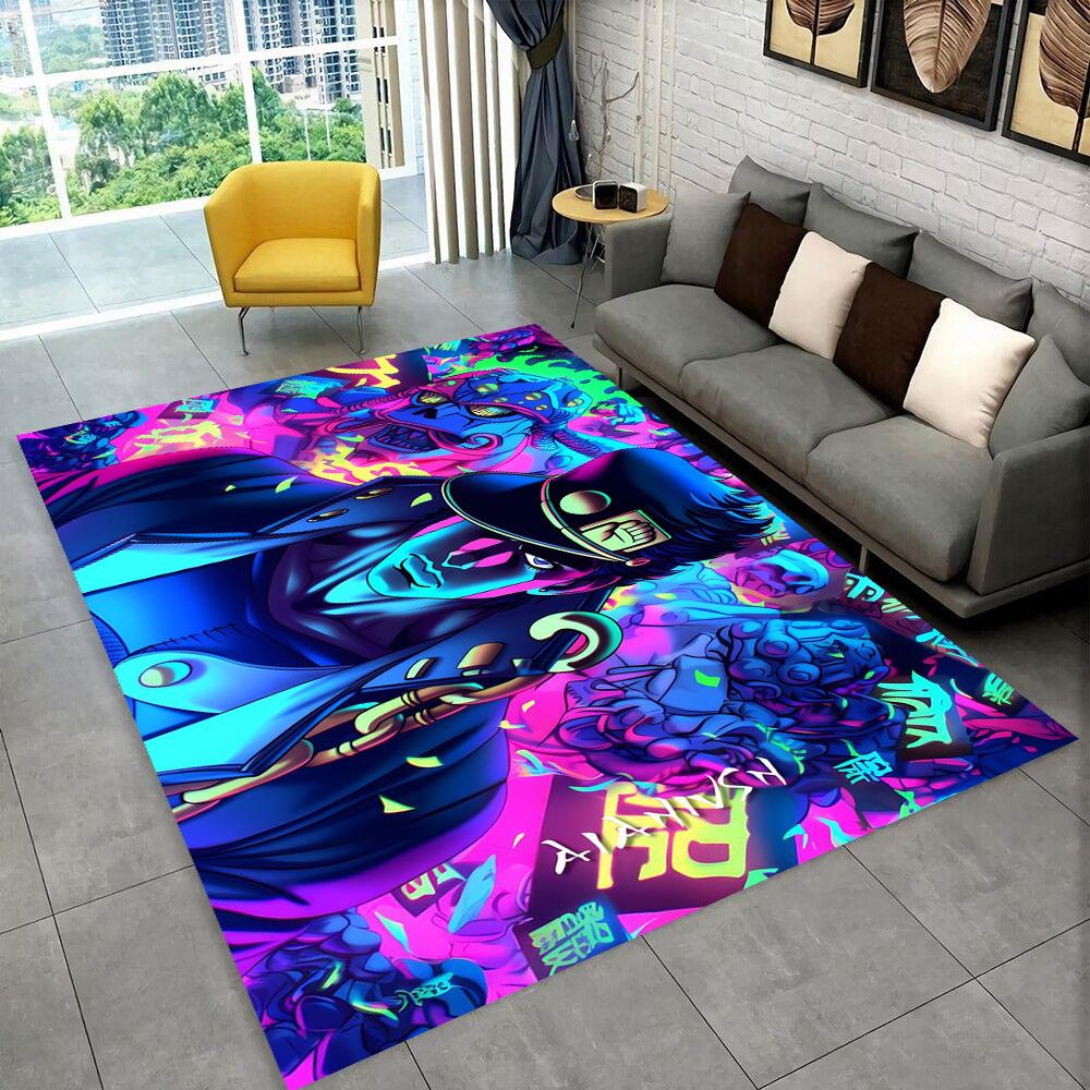 3D Jojo's Bizarre Adventure Cartoon Anime Carpet Rug for Living Room Bedroom Home Sofa Decoration,kids Play Non-slip Floor Mat