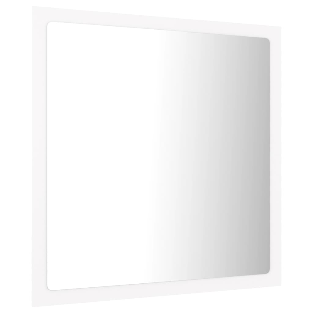 LED Bathroom Mirror White 40 x 8.5 x 37 cm Acrylic