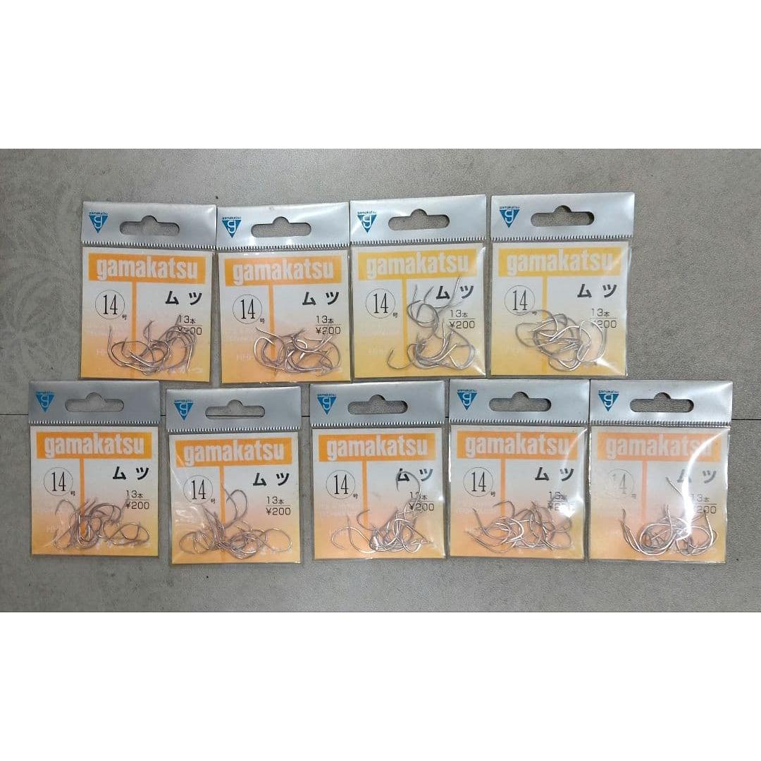 Used Gamakatsu Mutsu No. 14 9 pieces set