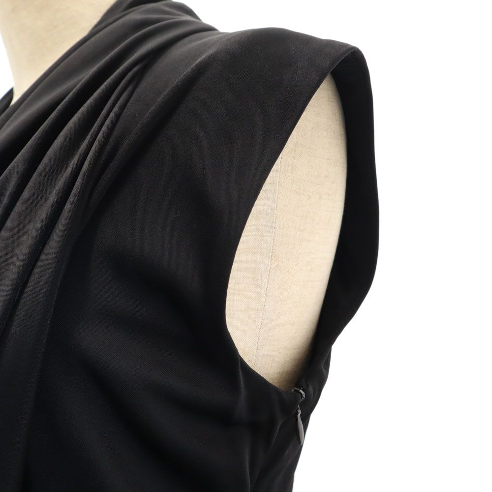 La Petite S Made In England No Sleeve Drape Long Dress 38 Black Women Used