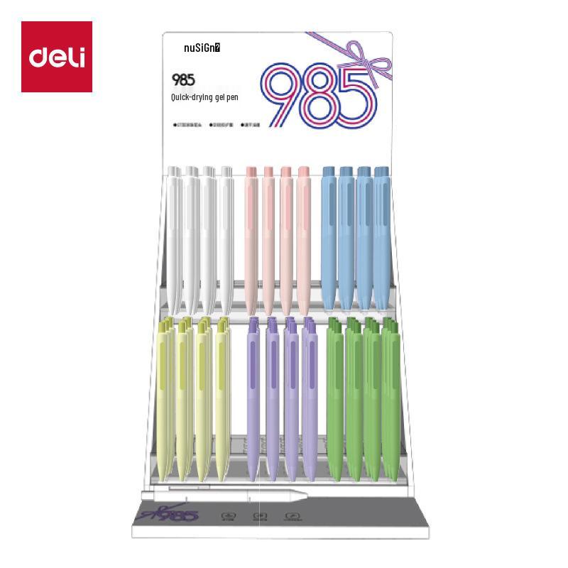 DE.LI Niusei SG985 Quick-Dry 0.5mm Double Ballpoint Pen, Black 0.5mm